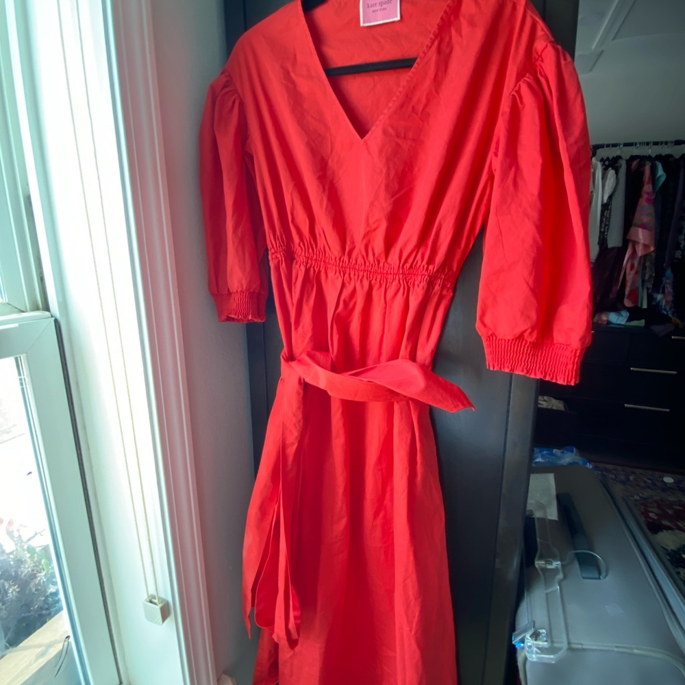 Red Kate Spade Midi Dress